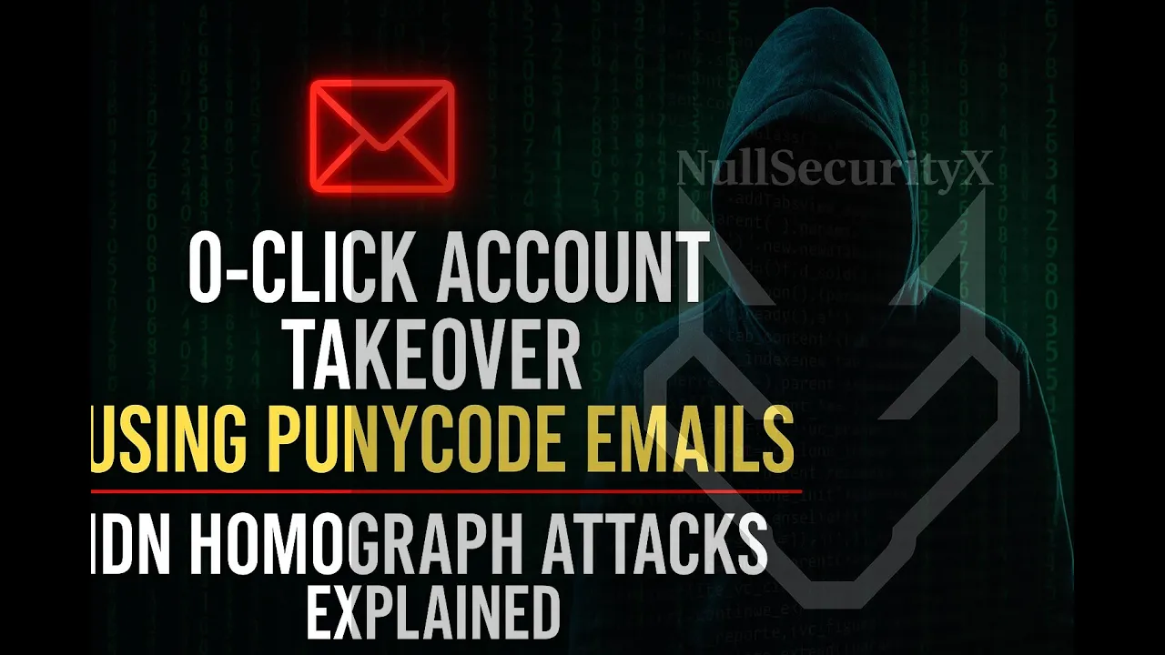 0-Click Account Takeover Using Punycode Emails for Access